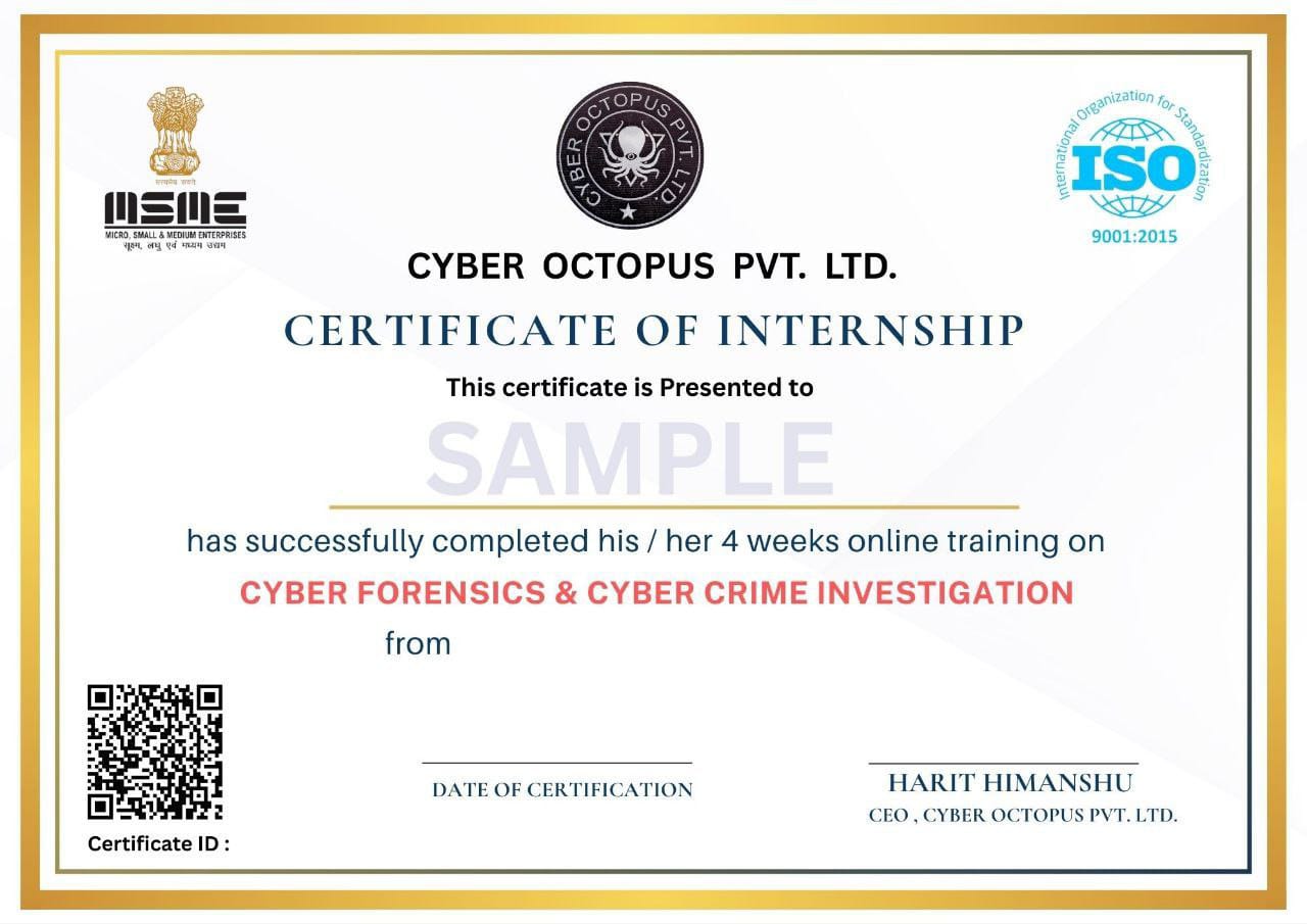Sample Certificate